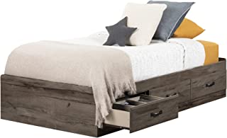 South Shore Ulysses Twin Mates Bed Fall Oak