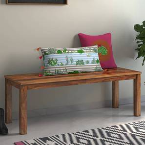 Capra Solid Wood Dining Bench In Teak Finish