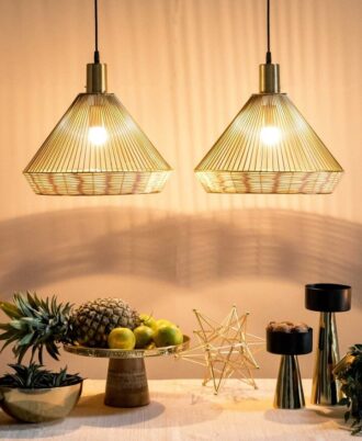 Gold Iron Pendant Light
