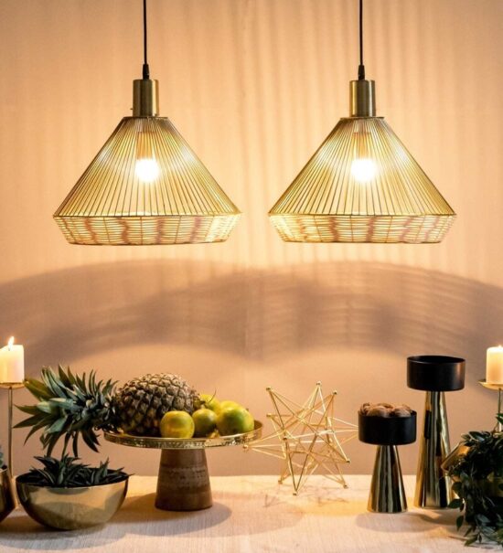 Gold Iron Pendant Light