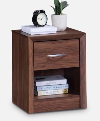 Walnut Finish Bed Side Table